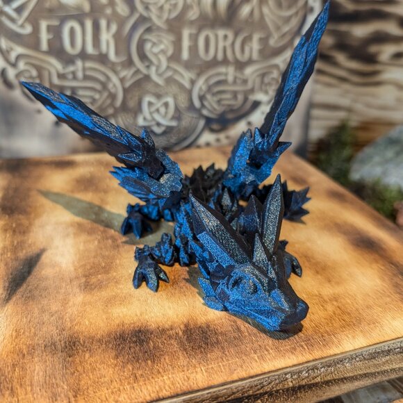 Baby Wing Crystal Dragon Flexible Articulated Fidget Toy 3D Printed - Picture 6 of 10